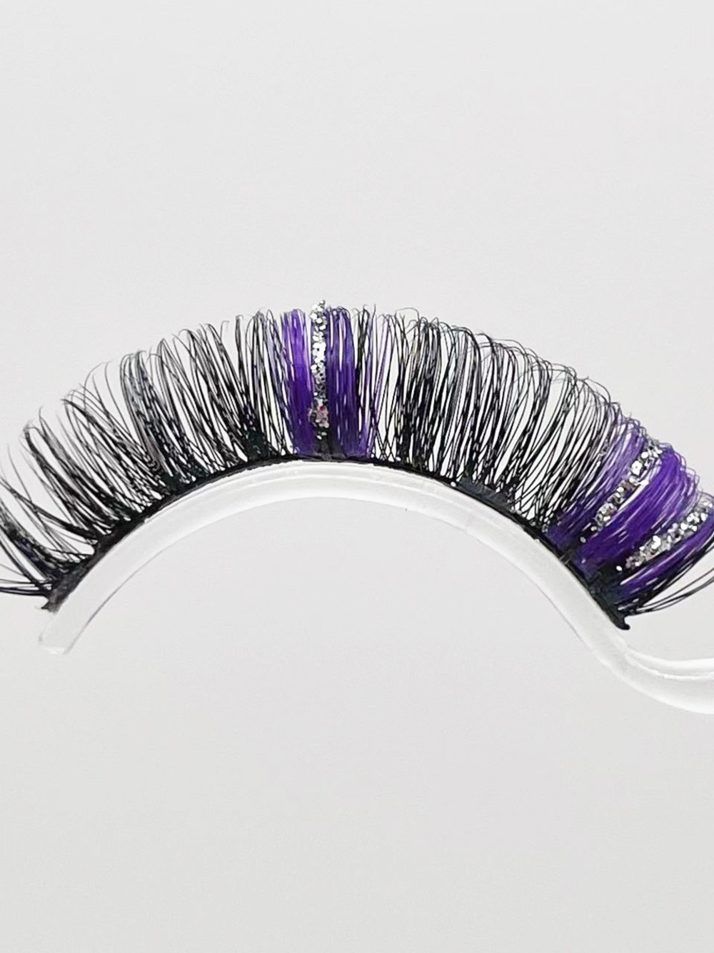 Lash style Jenny - purple glitter mink lash